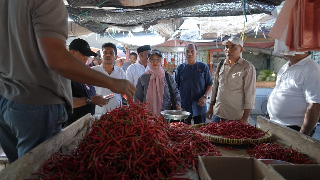 Tim TPID Pantau Harga Pangan Di Pasar Galala Oba Utara