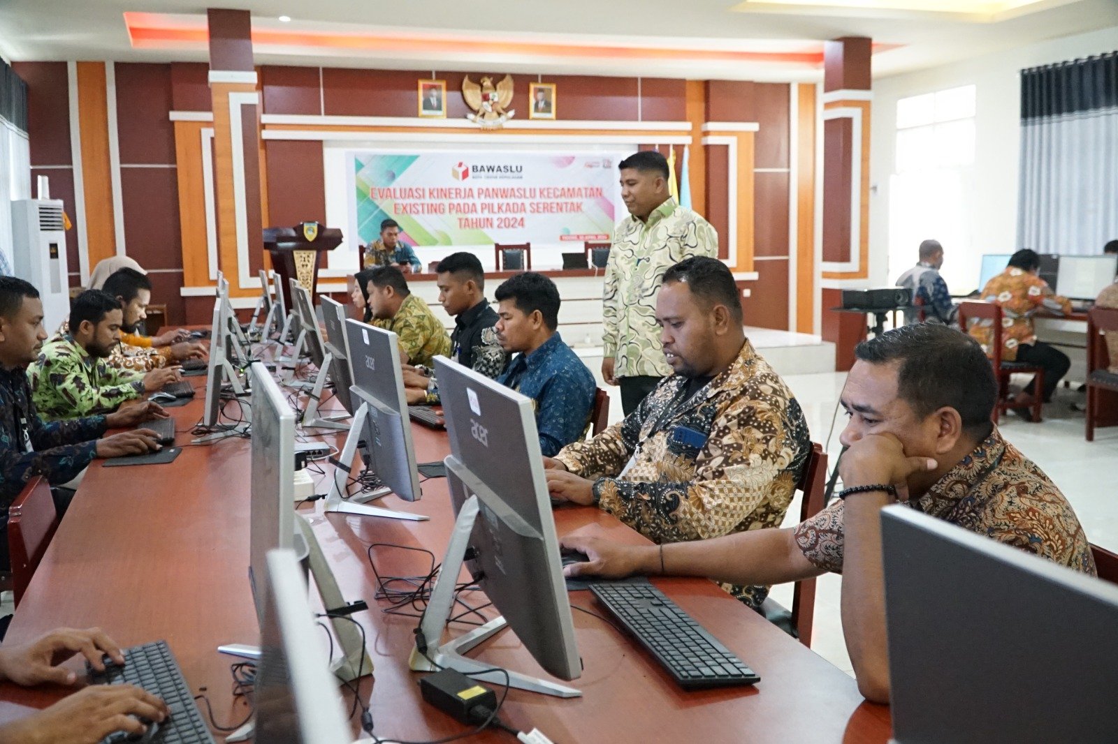 Sebanyak 21 Peserta Mengikuti Evaluasi Panwascam Pada Pilkada 2024