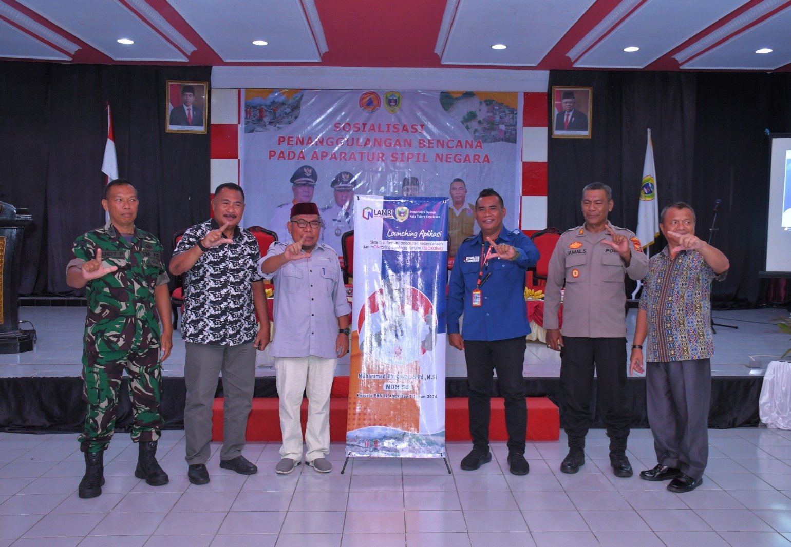 BPBD Menggelar Sosialisasi Penanggulangan Bencana dan Launching Aplikasi SIOKONA