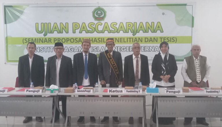 Dua Alumni Fakultas Adab UIN Alauddin Makassar jadi mahasiswa Pascasarjana IAIN Ternate yang berhasil menyelesaikan ujian tesis tepat waktu