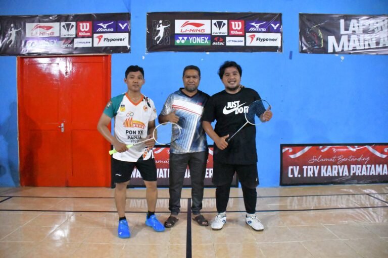 Ganda Putra Setda Juarai Turnamen Badminton Main Aman Cup I Tahun 2024