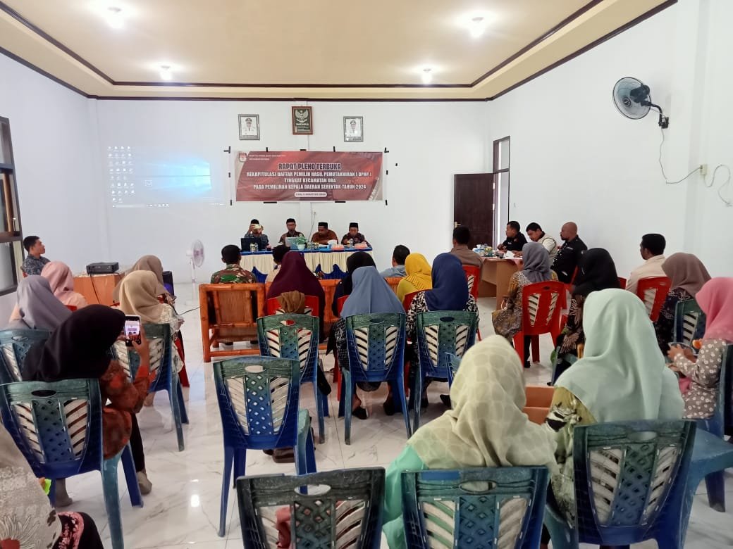PPK Kecamatan Oba Telah Menetapkan Pemilih Sementara Berdasarkan Pleno Terbuka DPHP