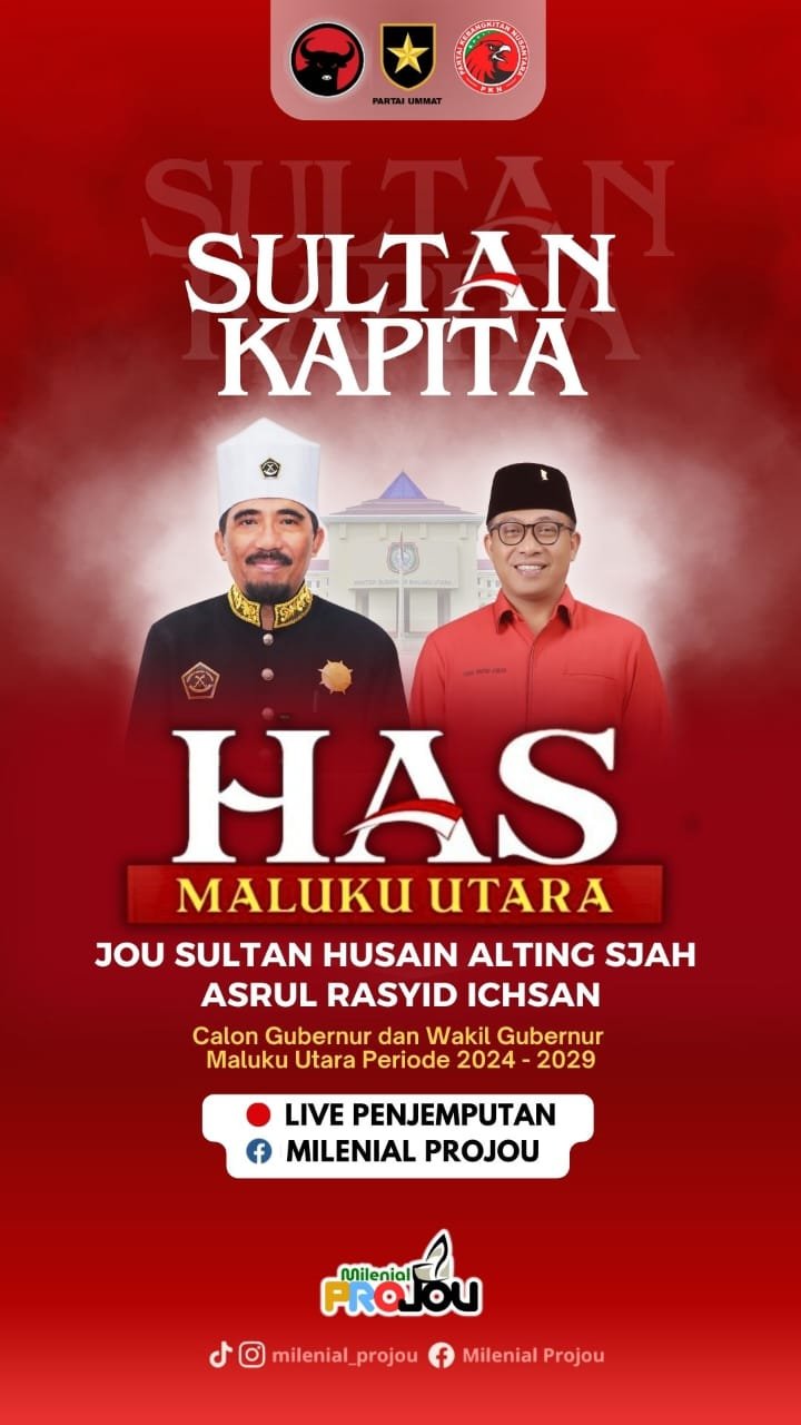 Ribuan Pendukung Bakal Menjemput Husain Sjah Dan Asrul Sebagai Calon Gubernur Dan Wagub Malut