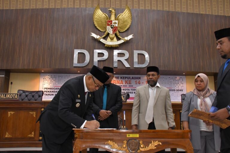 Nota Kesepakatan Perubahan KUA-PPAS Kota Tidore Kepulauan Tahun Anggaran 2024 Resmi Ditandatangani