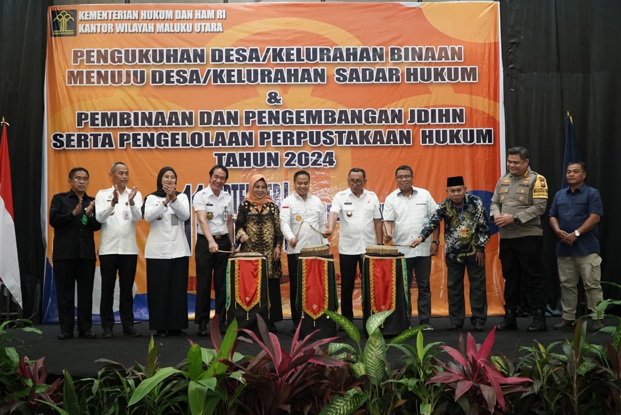Sebanyak 52 Desa dan Kelurahan Sadar Hukum di Maluku Utara Resmi Dikukuhkan