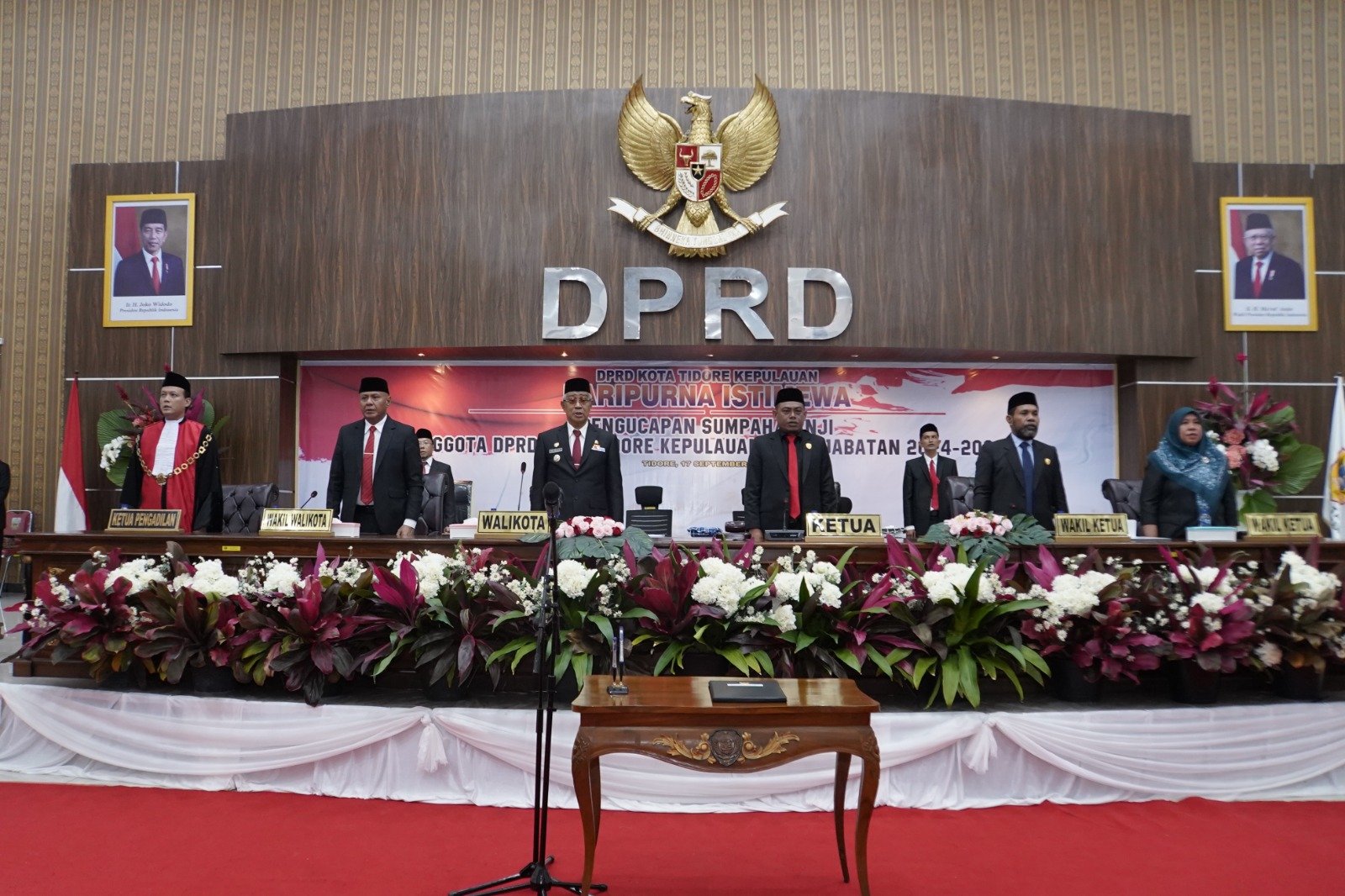 Ini Pesan Mendagri Yang Dibacakan Walikota Saat Pengucapan Sumpah Janji Anggota DPRD Kota Tidore Kepulauan Periode 2024-2029