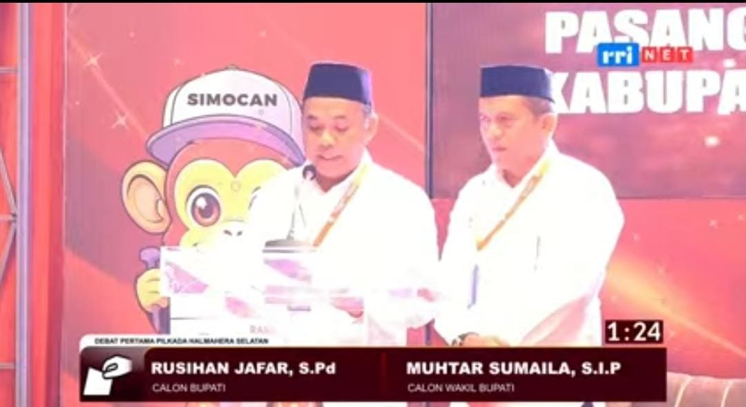 Debat Perdana, Rusihan -Muhtar Paparkan Strategi Bangun Halmahera Selatan