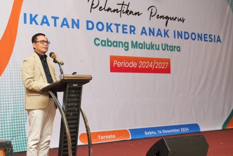 Hadiri Pelantikan Pengurus IDAI Cabang Malut, Sekprov Berharap Peran IDAI dalam mendukung Program MBG