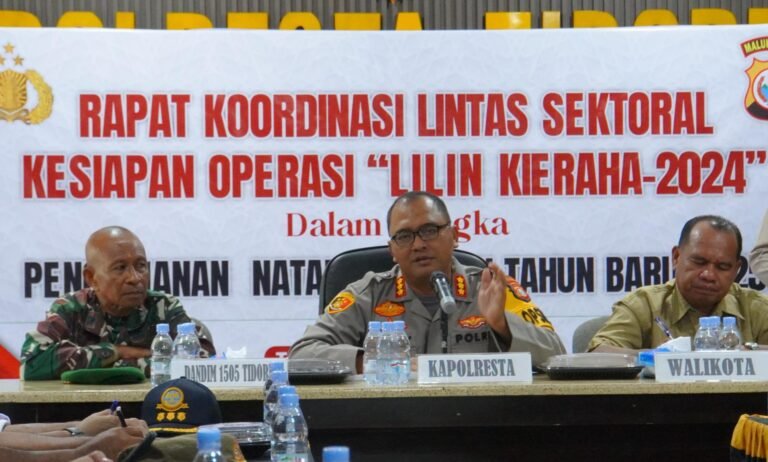 Jelang Nataru, Polresta Tidore Gelar Rakor Lintas Sektor