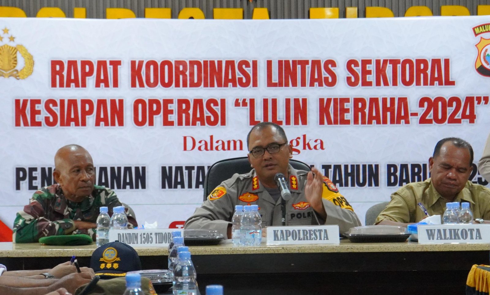 Jelang Nataru, Polresta Tidore Gelar Rakor Lintas Sektor