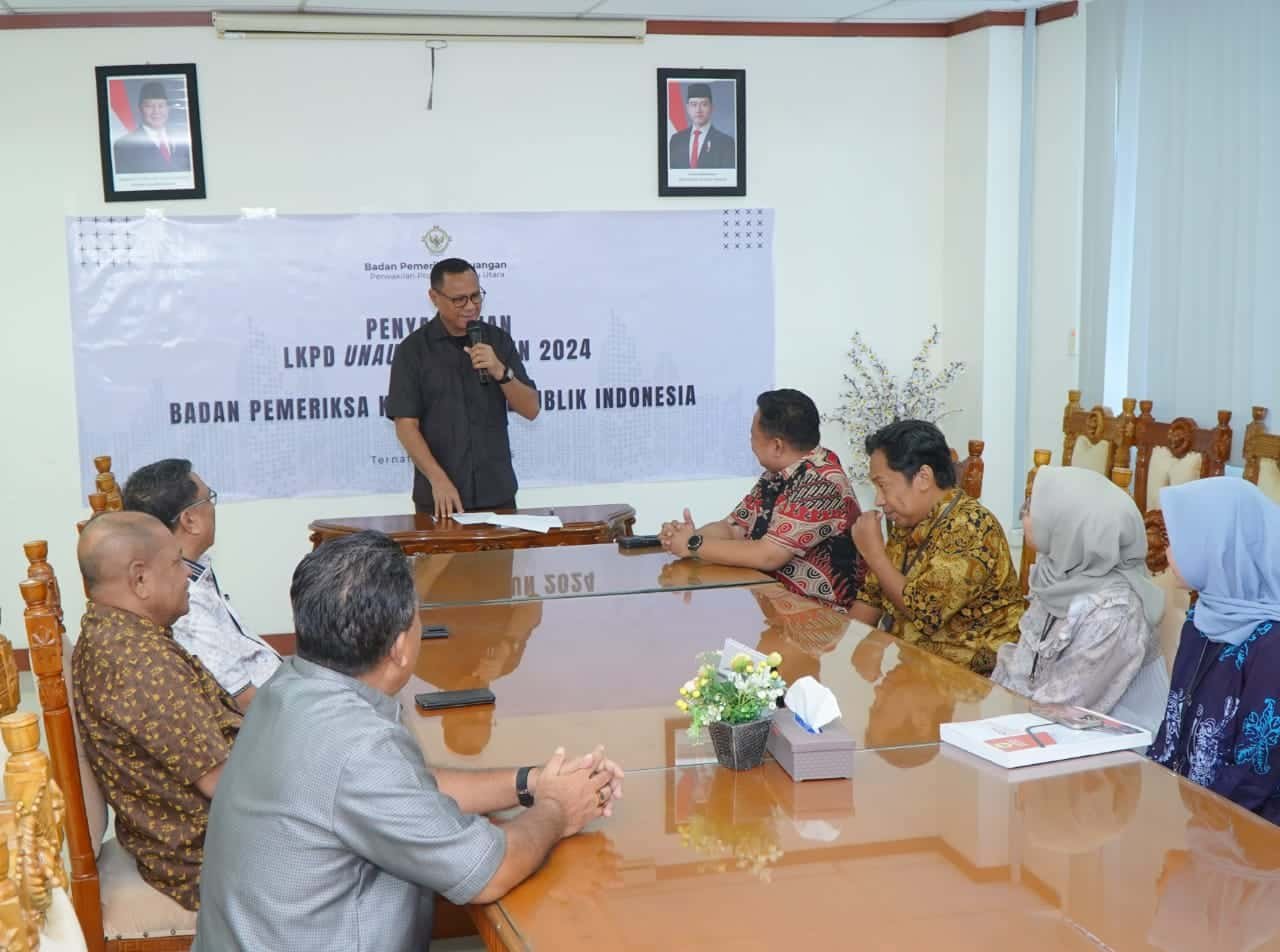 Wali Kota Tidore Serahkan LKPD Kota Tidore Kepulauan TA 2024 Unaudited kepada BPK RI Perwakilan Malut