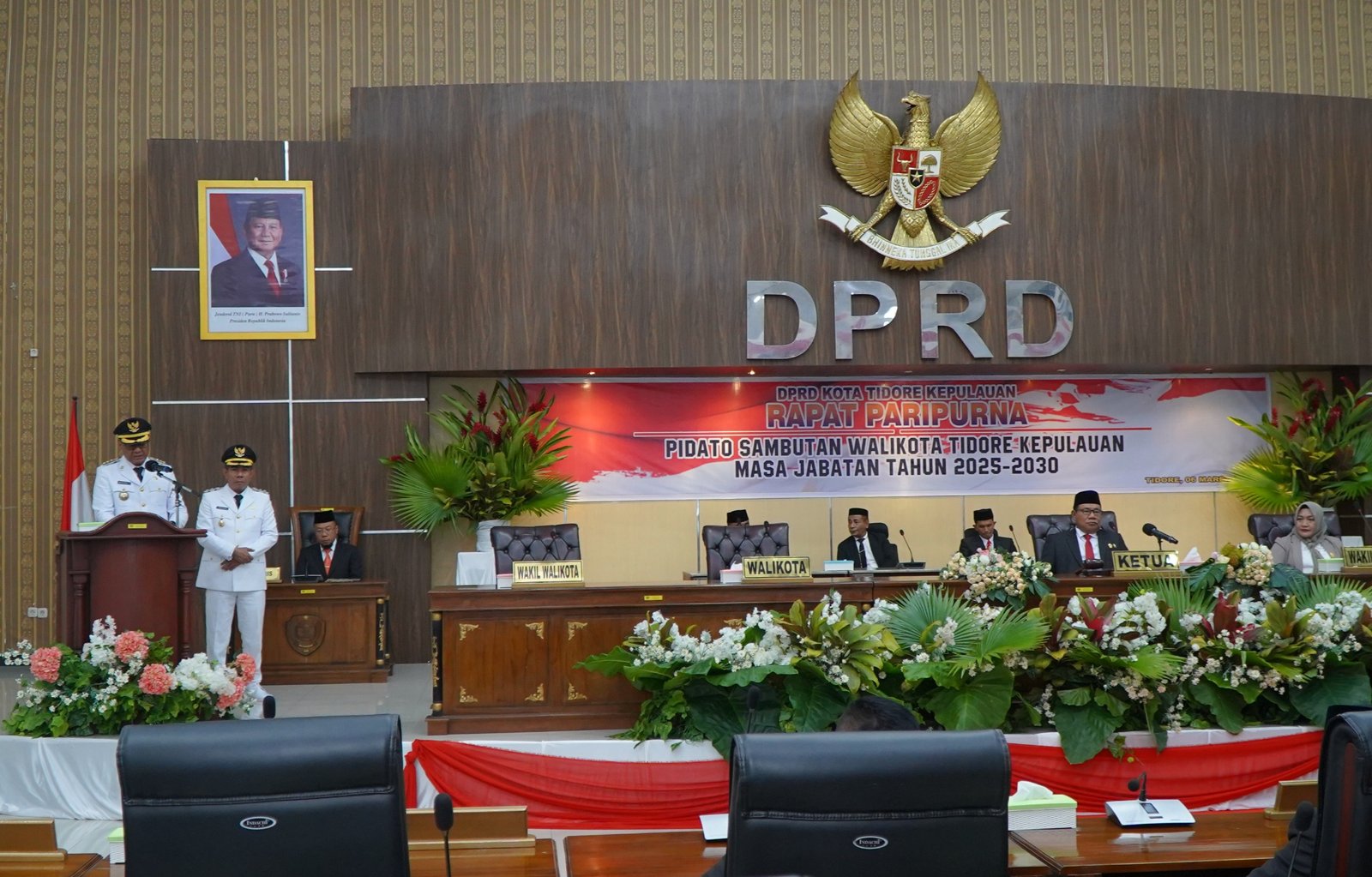 DPRD Menggelar Paripurna Ke-8 Tentang Pidato Sambutan Walikota Tidore Kepulauan Masa Jabatan 2025-2030