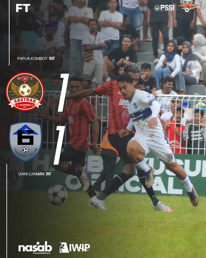 Berbagi Poin Dilaga Perdana, Folarora FC Dan Abstrak Jayapura Memiliki Peluang ke Putaran Berikut