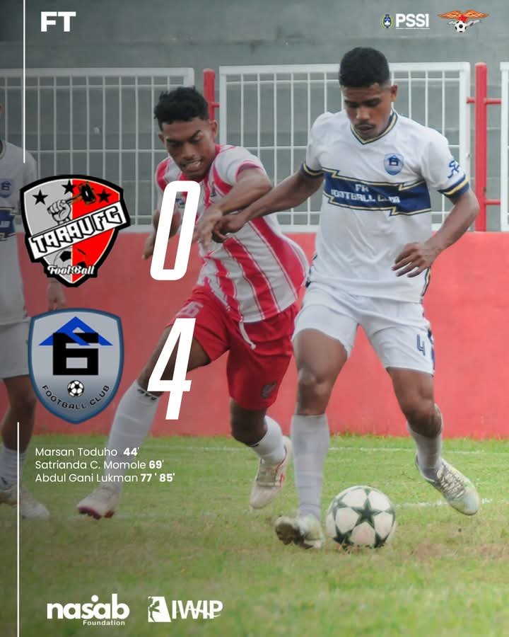 kalahkaan Tarau FC 4-0, Folarora FC Juarai Grup D