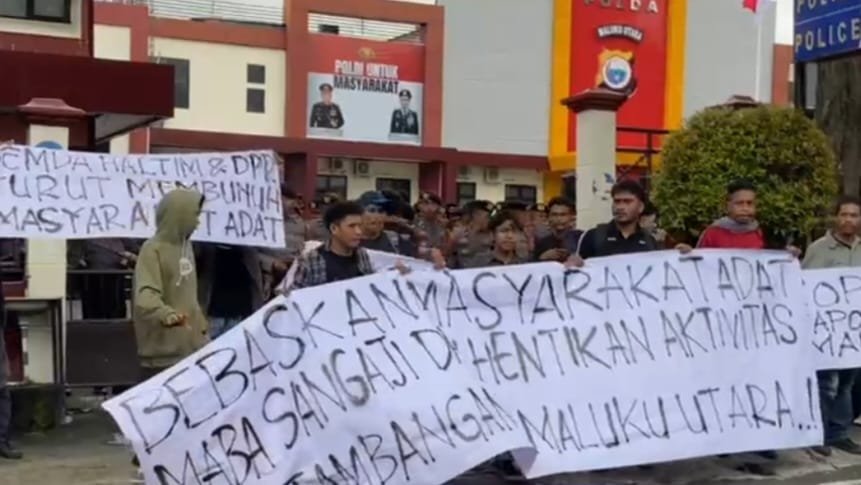 Aliansi Masyarakat Adat Gelar Aksi Tuntut Pembebasan 26 Warga Maba Sangaji