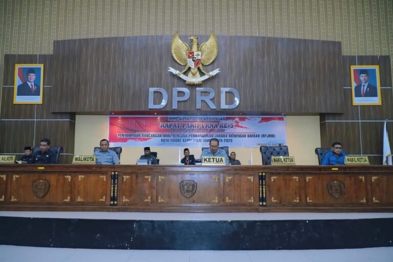 Walikota Sampaikan Rancangan Awal RPJMD Kota Tidore Kepulauan Tahun 2025-2029