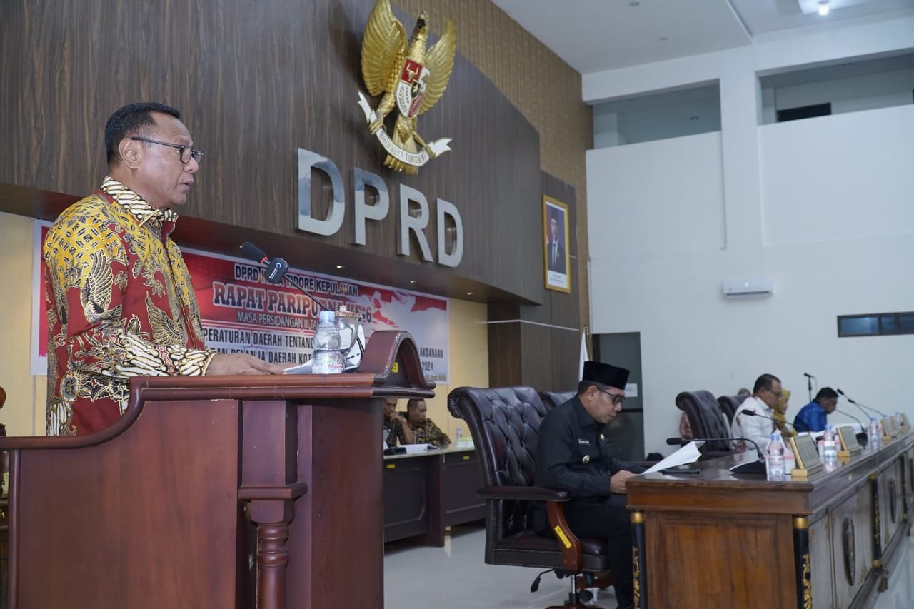 Ranperda Pertanggungjawaban Pelaksanaan APBD Kota Tidore Kepulauan T.A 2024 Resmi Diserahkan