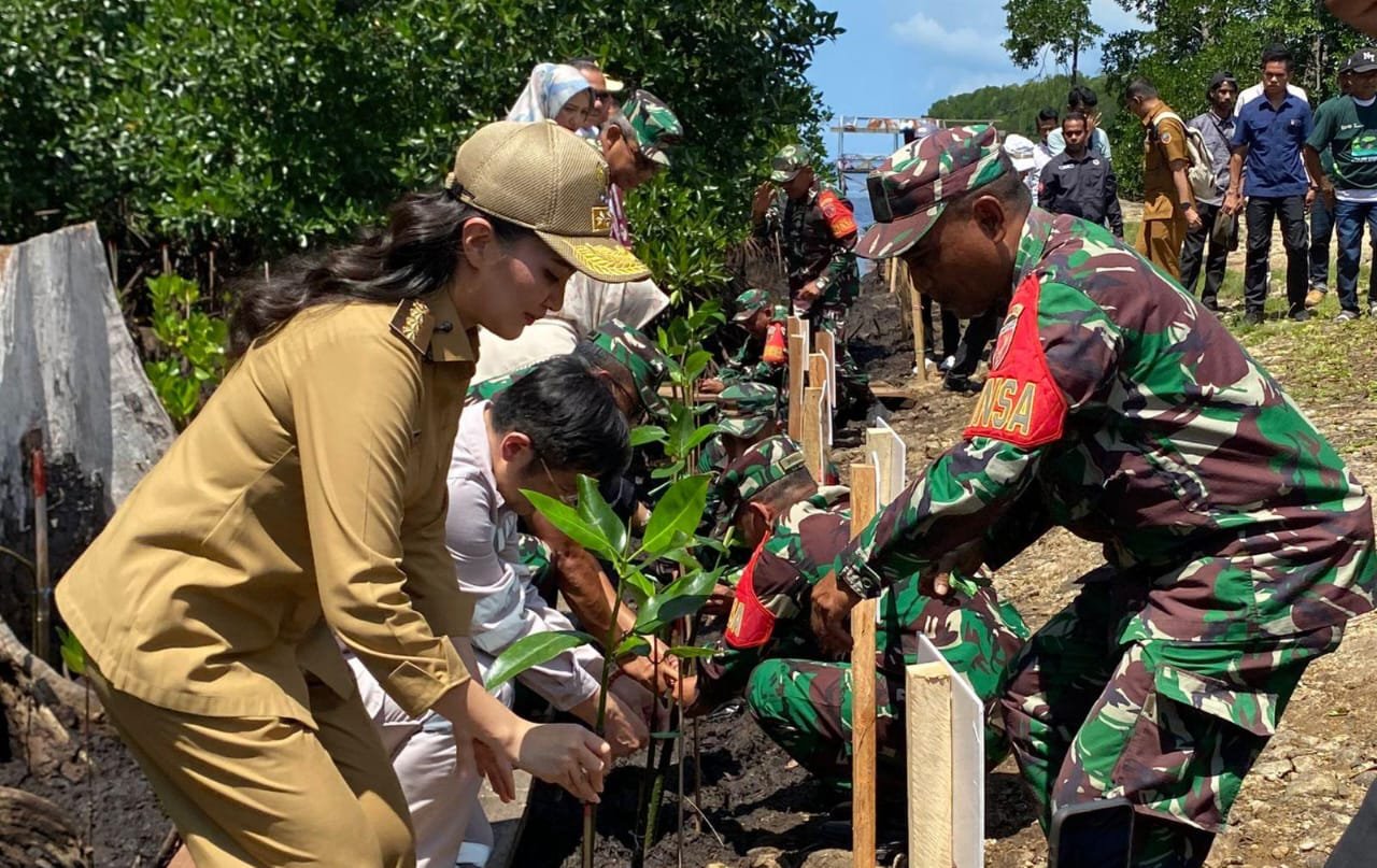 Sherly Tjoanda Pimpinan Aksi Penanaman Sejuta Mangrove di Halmahera Tengah