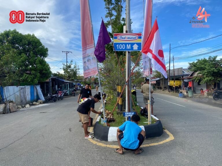 Jelang HUT RI ke-80 dan HUT Pramuka ke-64, Kwarcab Halteng Gelar Bakti Sosial