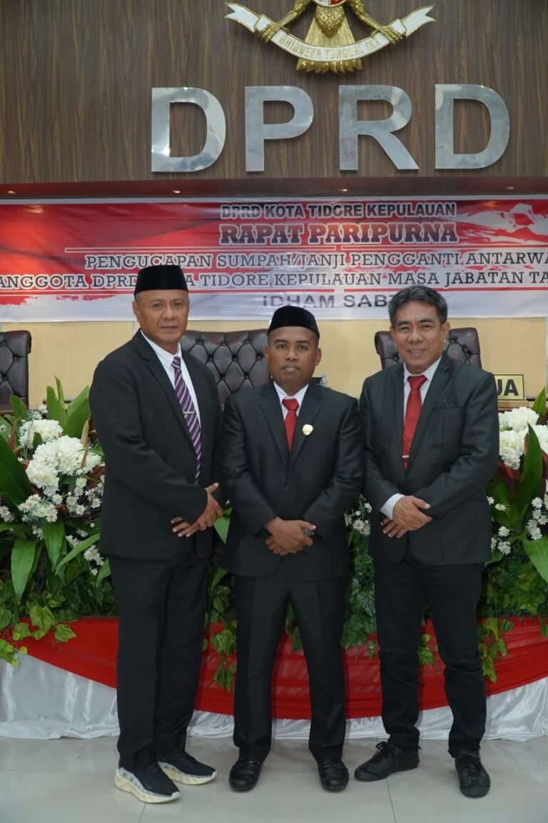 Idham Sabtu Resmi Dilantik Sebagai Anggota DPRD Kota Tidore Kepulauan Periode 2024/2029