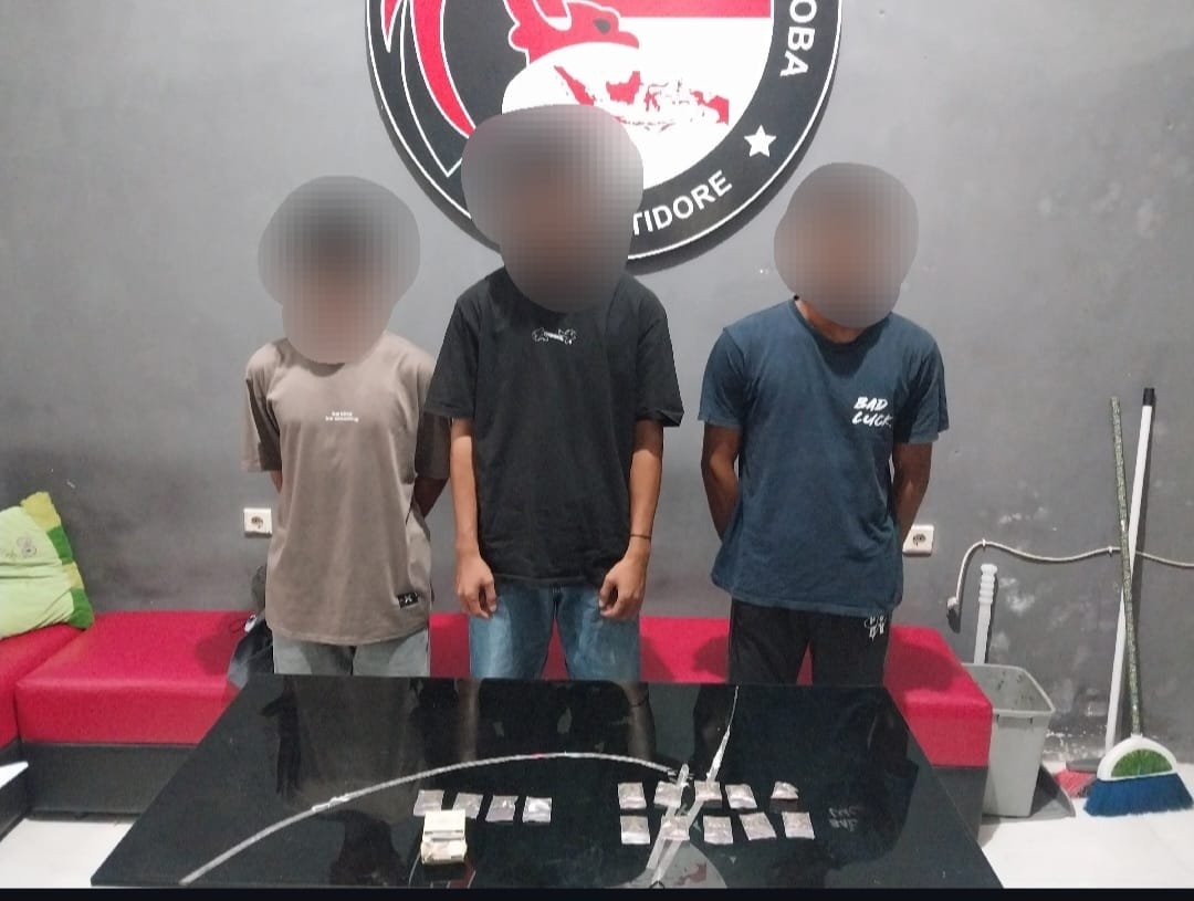 Satresnarkoba Polresta Tidore Berhasil Amankan Tiga Pelaku Dalam Penyalahgunaan Narkotika