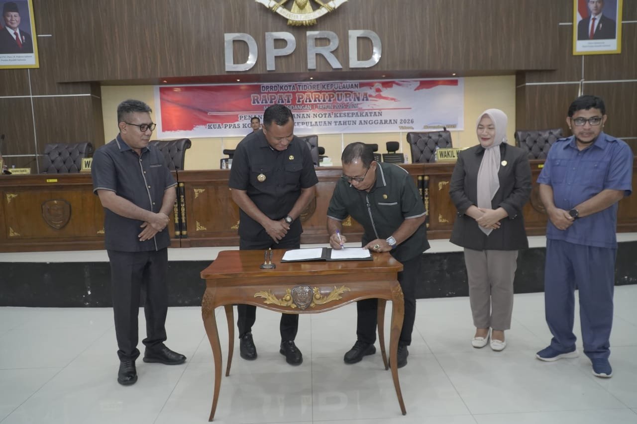 Pemkot Tidore Kepulauan dan DPRD Sepakat Menandatangani KUA-PPAS Tahun Anggaran 2026