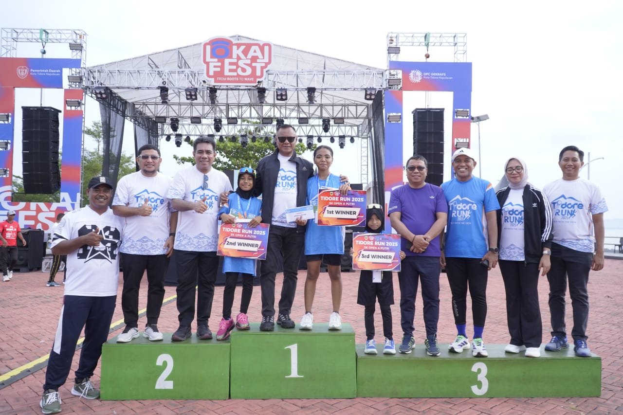 Dihadiri Wali Kota dan Wakil Wali Kota Tidore Kepulauan, Tidore Run 2025 Sukses Digelar