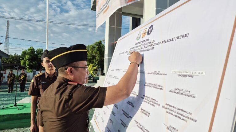 Kejari Tidore Gelar Upacara Penandatanganan Pencanangan WBBM