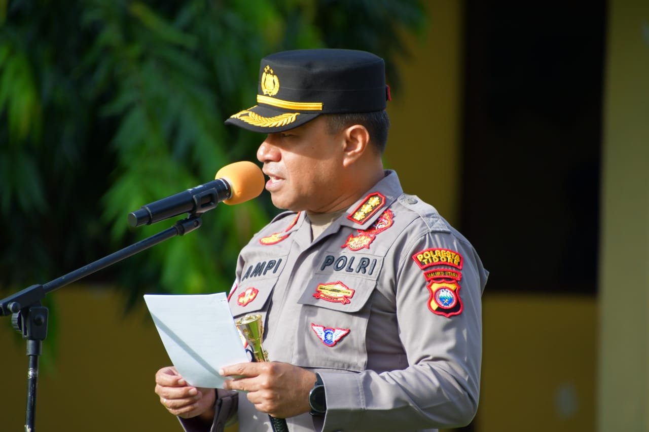Polresta Tidore Gelar Apel Siaga Kamtimbas Dalam Rangka Pengamanan Selama Ramadhan