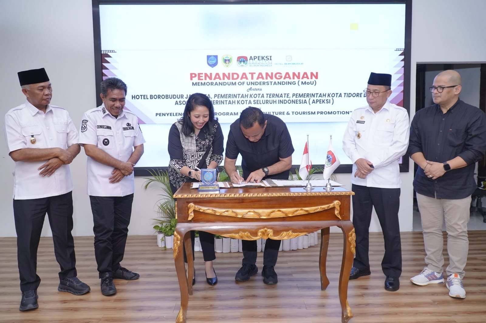 Tidore Ternate Resmi Teken MoU dengan Hotel Borobudur dan APEKSI Guna Promosikan Pariwisata
