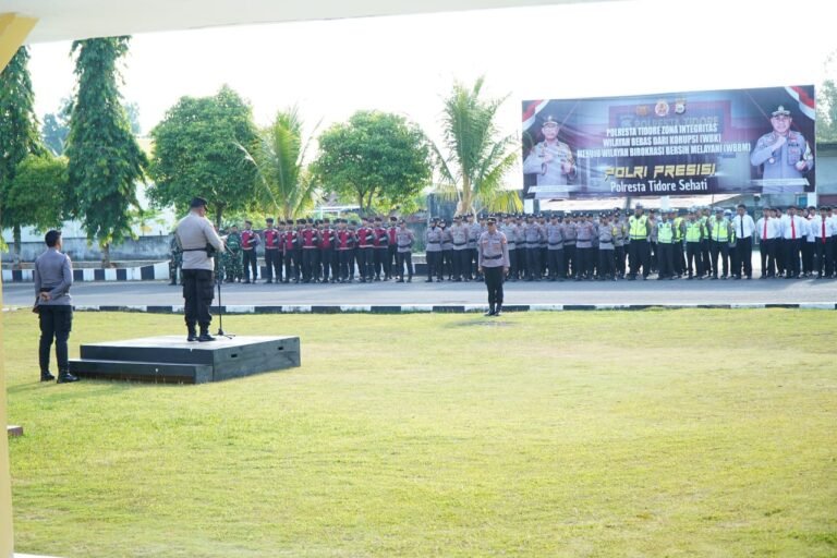 Bersama Pemda, Polresta Tidore Menggelar Apel Pasukan Aman Nusa I