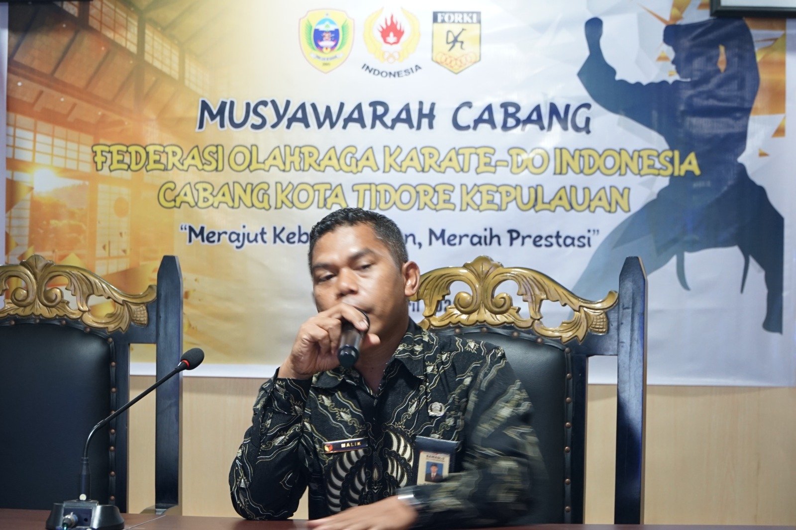 Pimpin Forki Tidore Kepulauan, Malik Berkomitmen Tingkatan Prestasi Atlet Karate di Daerah