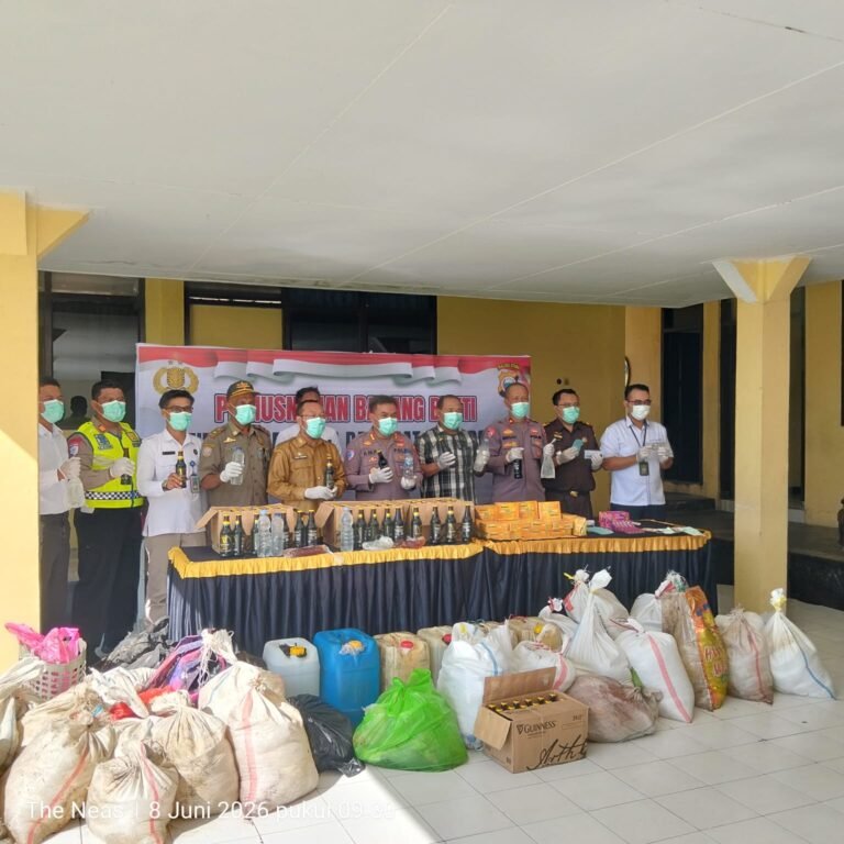 Polresta Tidore Musnahkan Ribuan Barang Bukti Jenis Miras, Narkoba dan Obat Terlarang