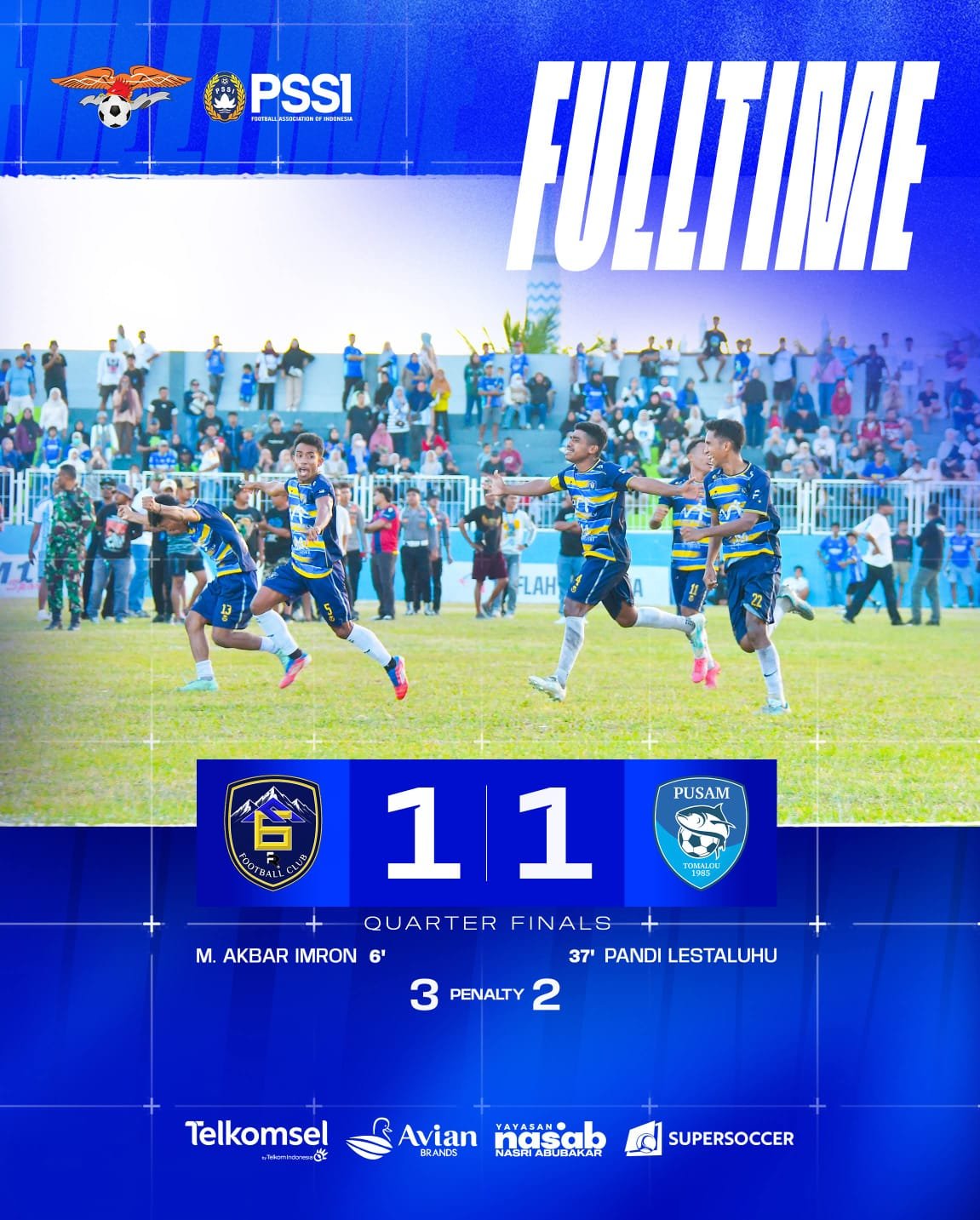 Singkirkan Pusam Lewat Drama Adu Pinalti, FRFC Melaju ke Semi Final