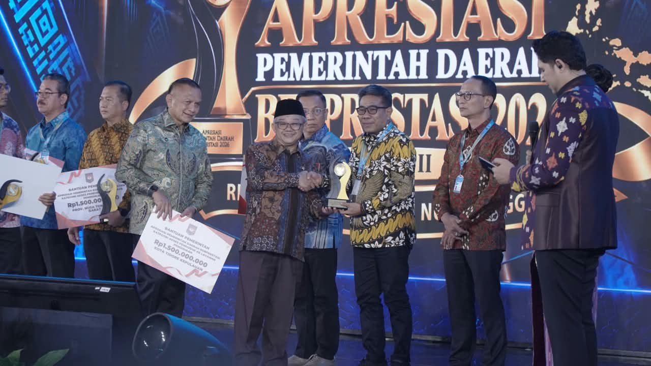 Kota Tidore Raih 2 Penghargaan Dalam Ajang Apresiasi Pemerintah Daerah Berprestasi Tahun 2026