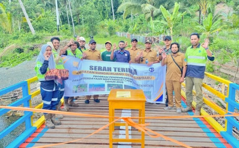 Perkuat Konektivitas Antardesa, Harita Nickel dan Warga Bangun Empat Jembatan di Pulau Obi