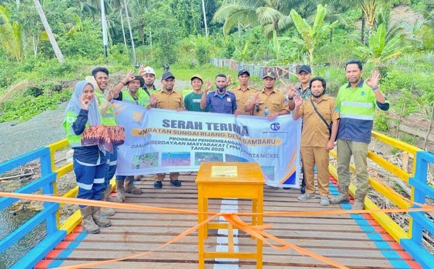 Perkuat Konektivitas Antardesa, Harita Nickel dan Warga Bangun Empat Jembatan di Pulau Obi